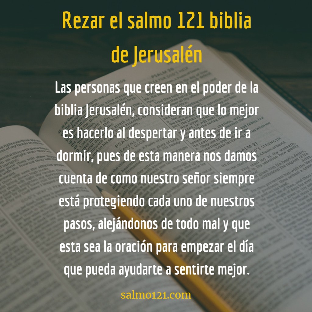 rezar la oración 121 biblia de Jerusalén