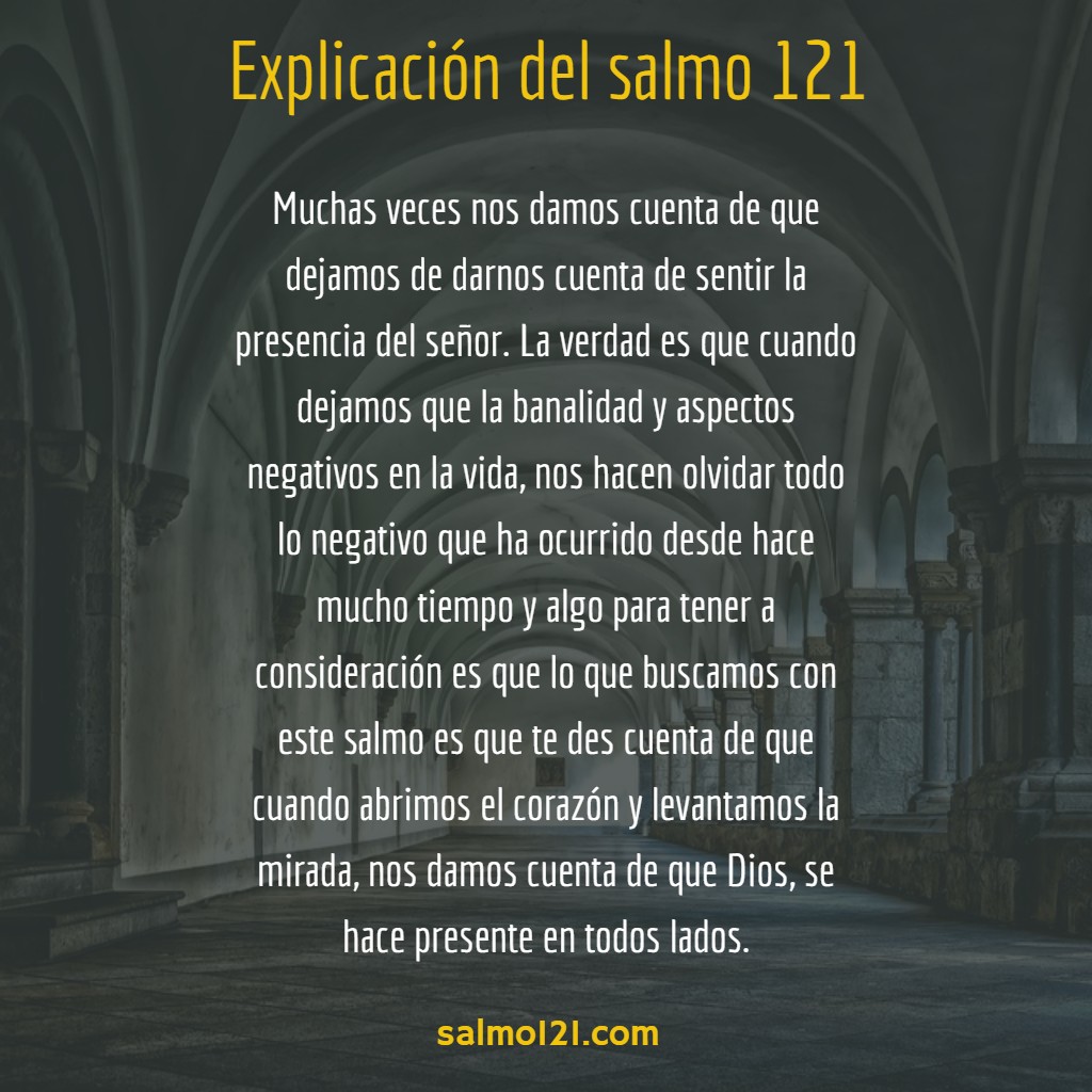 explicación del salmo 121 completo